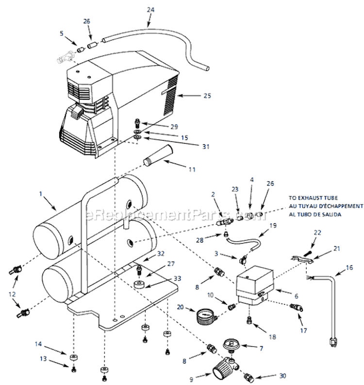 Page A Diagram and Parts List for FP200001AJ 2000 Campbell Hausfeld Compressor